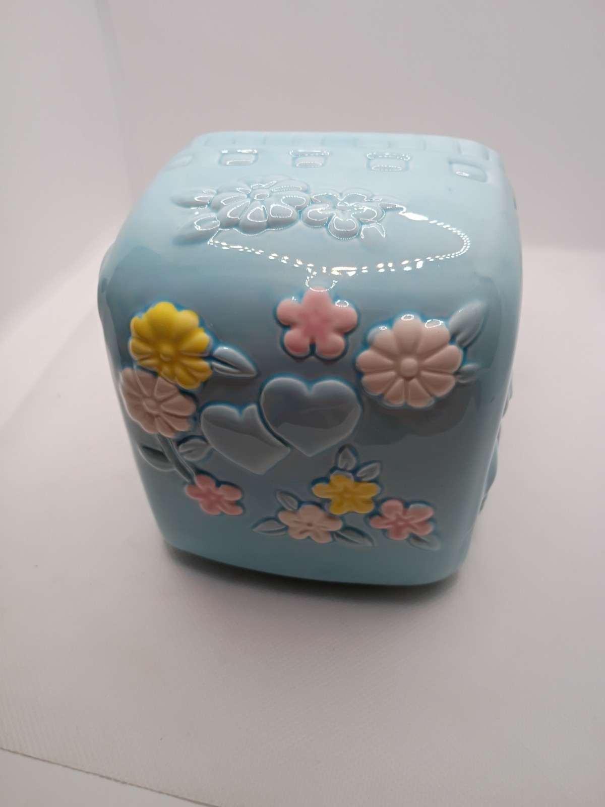 Blue Ceramic Baby Bassinet Planter