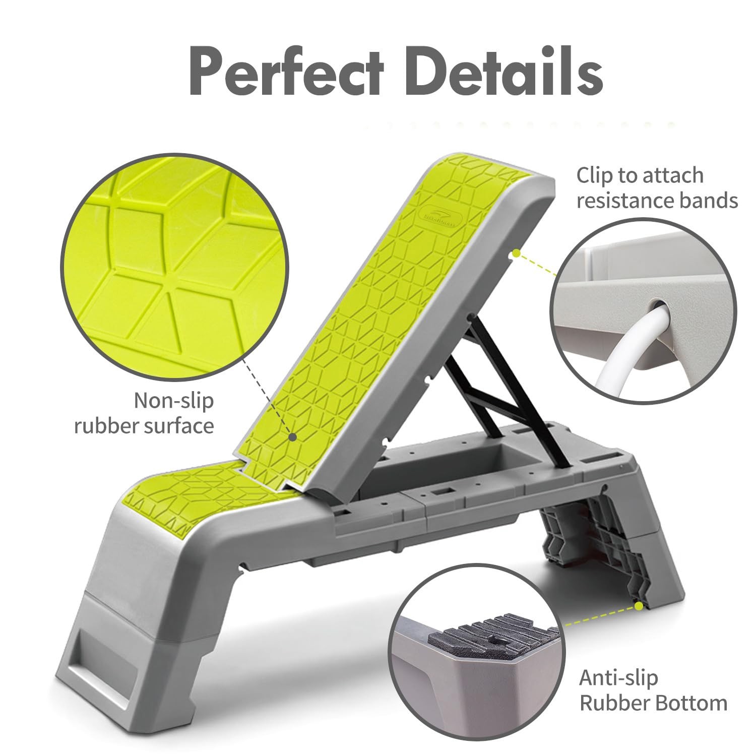 Multifunctional Aerobic Deck with Cord Workout Platform Adjustable Dumbbell B...
