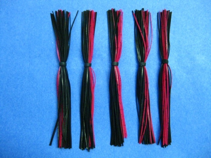 5 Black/Pink 5-9169 silicone skirt replacement material Tabs Spinner bait jig