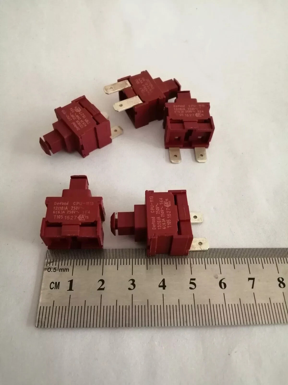 1PC DEFOND CPU-1113 Power ON OFF Switch Push Botton 2Pin 13/6.5A 125/250VAC T105