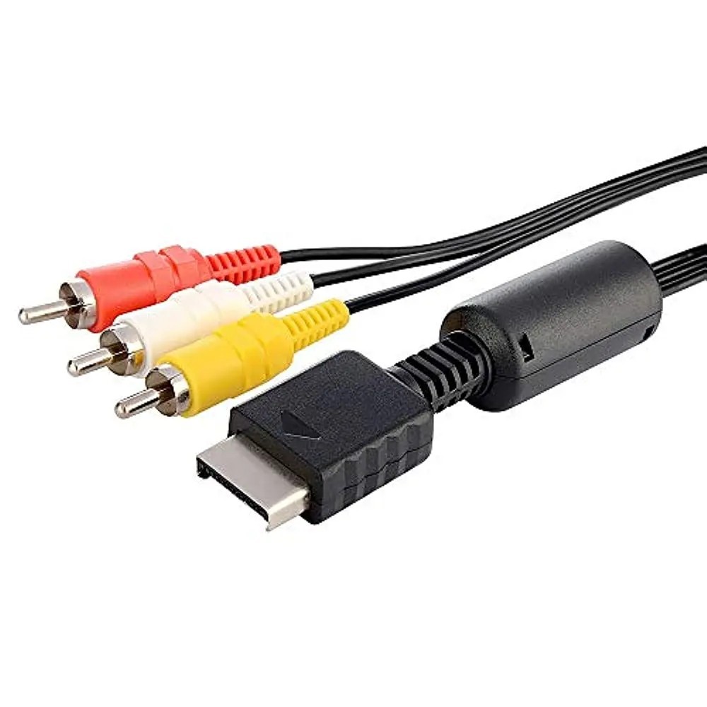 6 Feet AV to RCA Audio Video Composite Cable Cord For Sony PS1 PS2 PS3 PS3 Slim