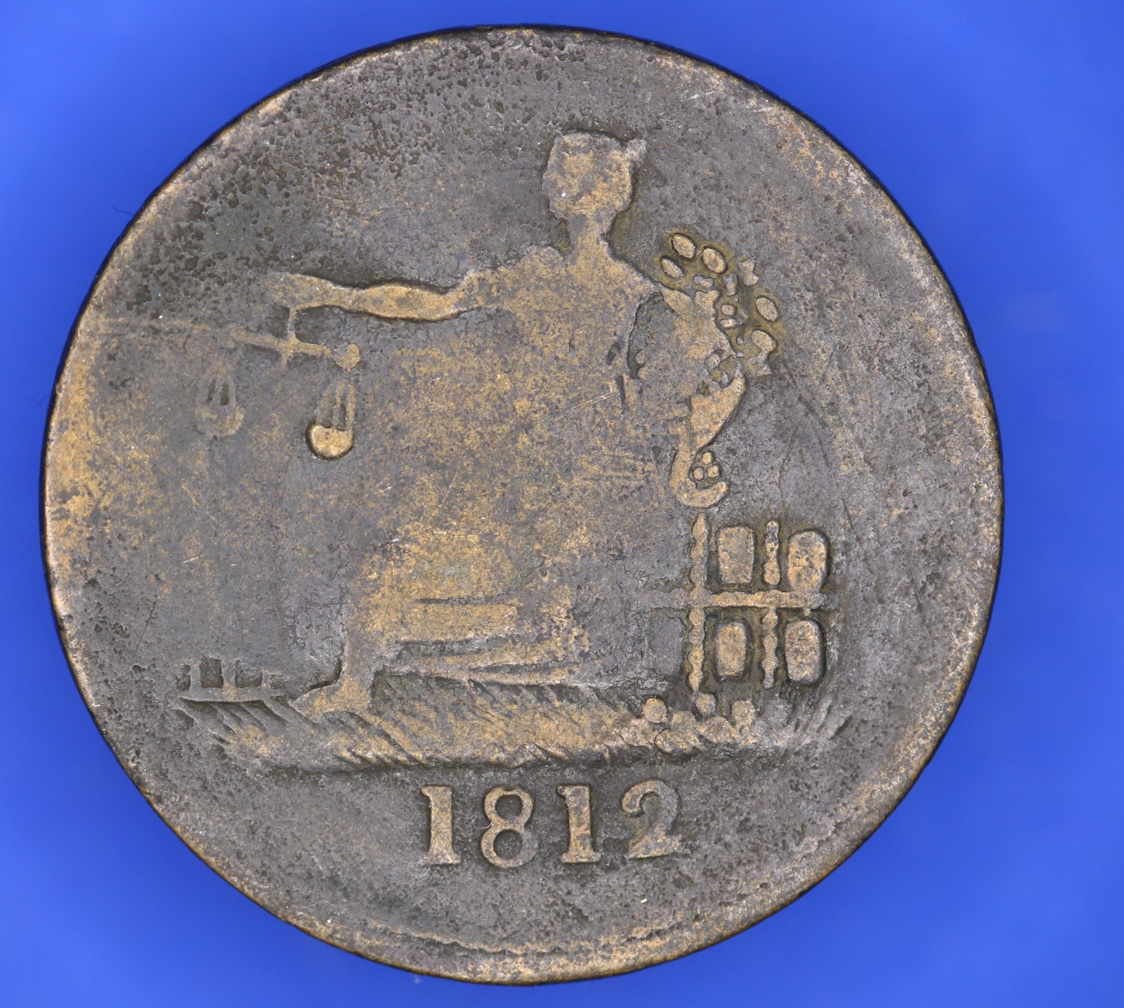1812 Canada Half Penny ½ Penny Tiffin Token - Copper   [29483]