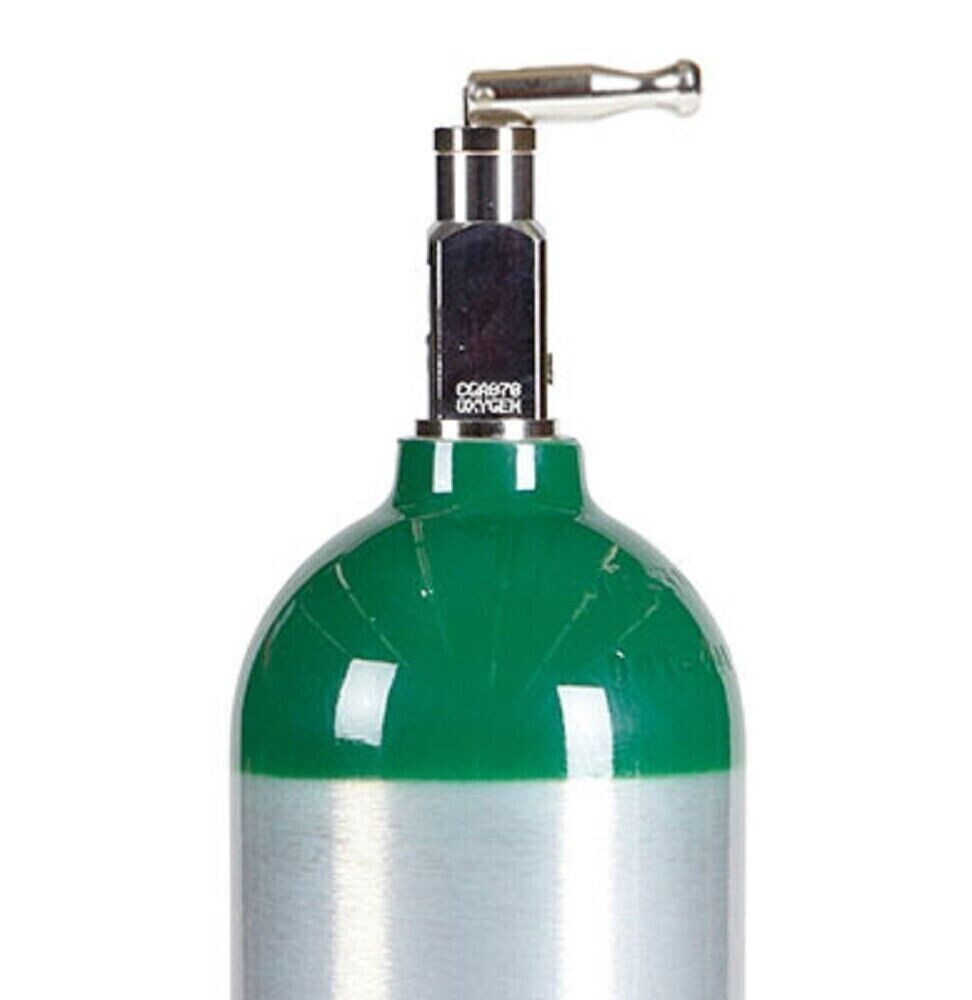 Dixie EMS Aluminum Oxygen Cylinder With Toggle Valve - Size D