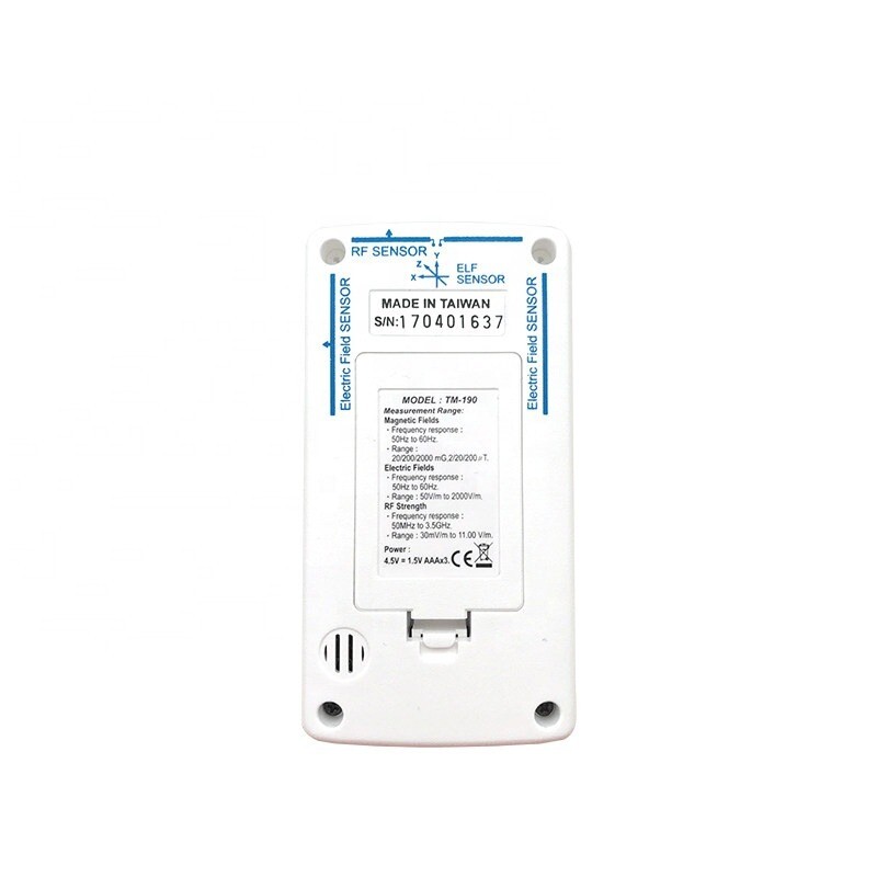 Gauss 3-axis Magnetic Electric RF Strength Electromagnetic Radiation Detector