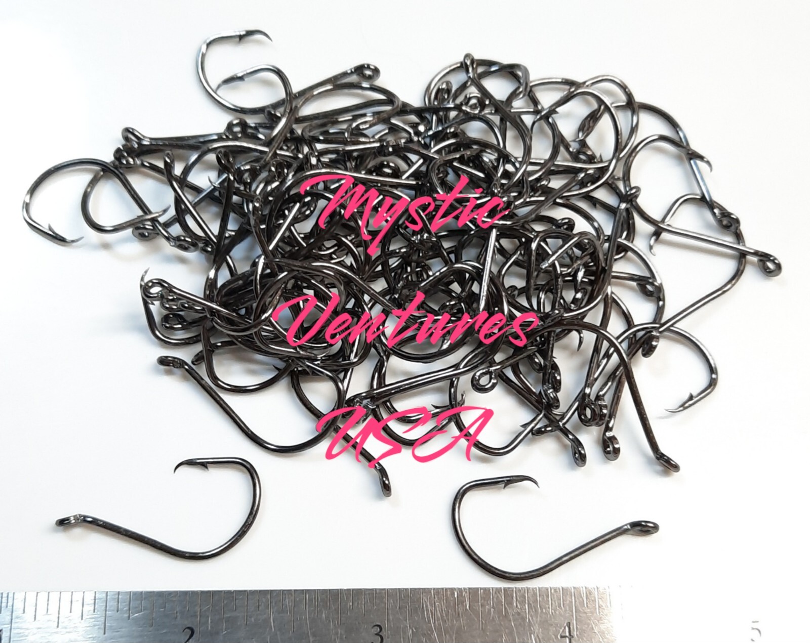 100 Size #1 Circle Hooks Black Nickel High Carbon Sport Octopus 2X STRONG FREE