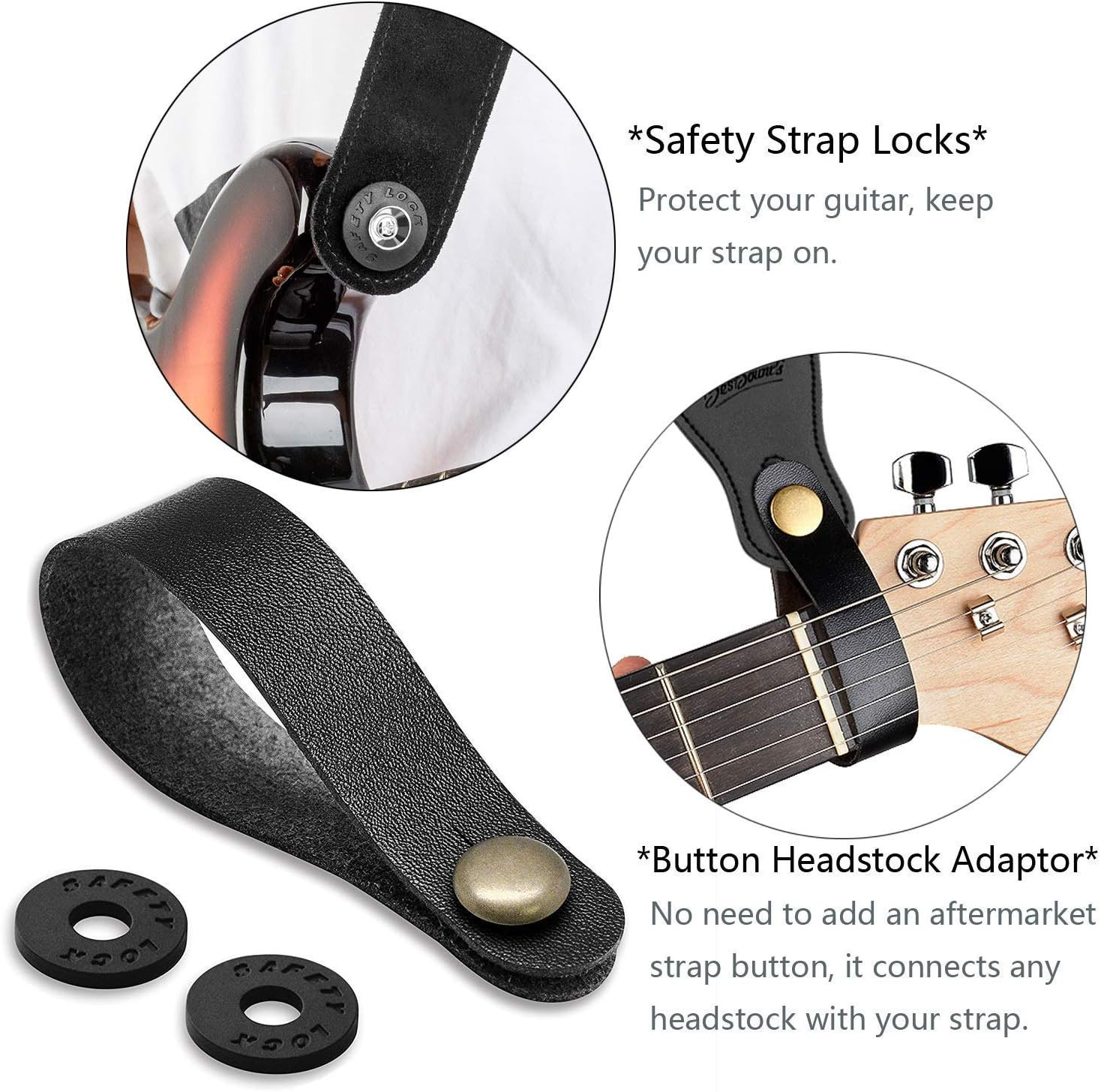 Van Gogh Starry Night Guitar Strap Includes Strap Button & 2 Strap Locks, Adjust