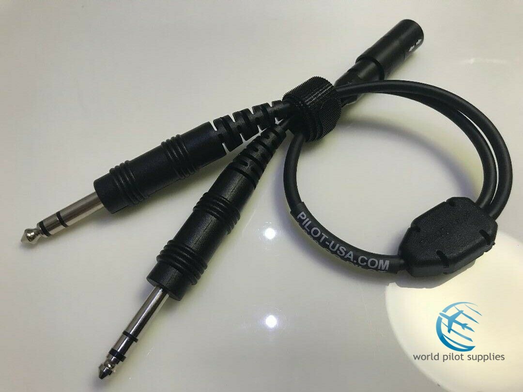 BOSE A20 6 Pin LEMO HEADSET to GA ADAPTER by PILOT COMMUNICATIONS p/n PA-89/A20