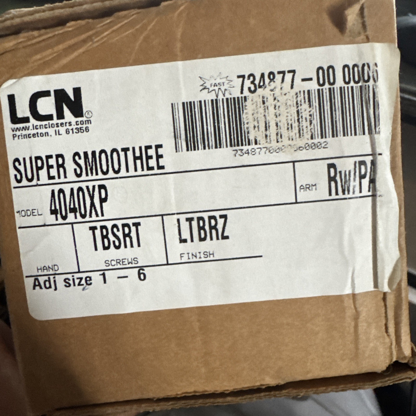 LCN 4040XP Super Smoothee TBSRT Commercial Door Closer light bronze Authentic