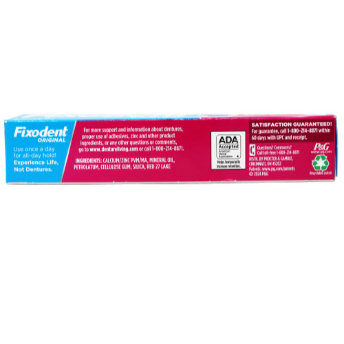 5 Pack Fixodent Original Denture Adhesive Cream 2.4Oz Each