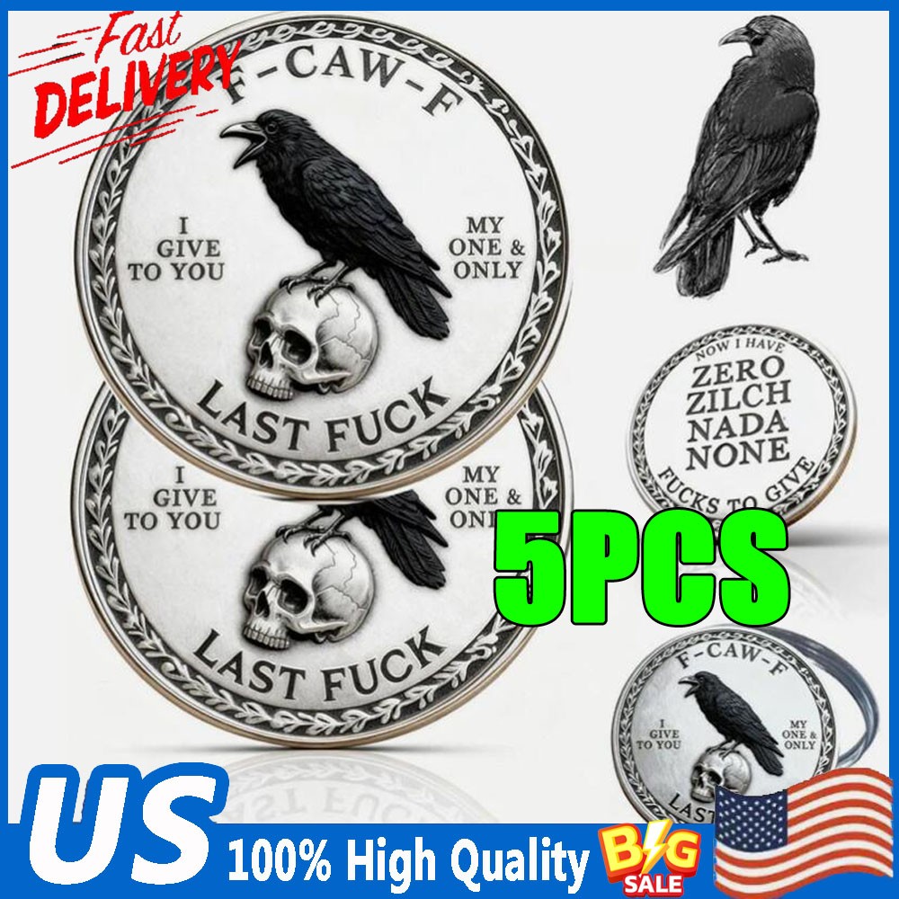 The F-CAW-F Coin — For Those Who Laugh At Life Token Of Freedom And Humor 5PCS