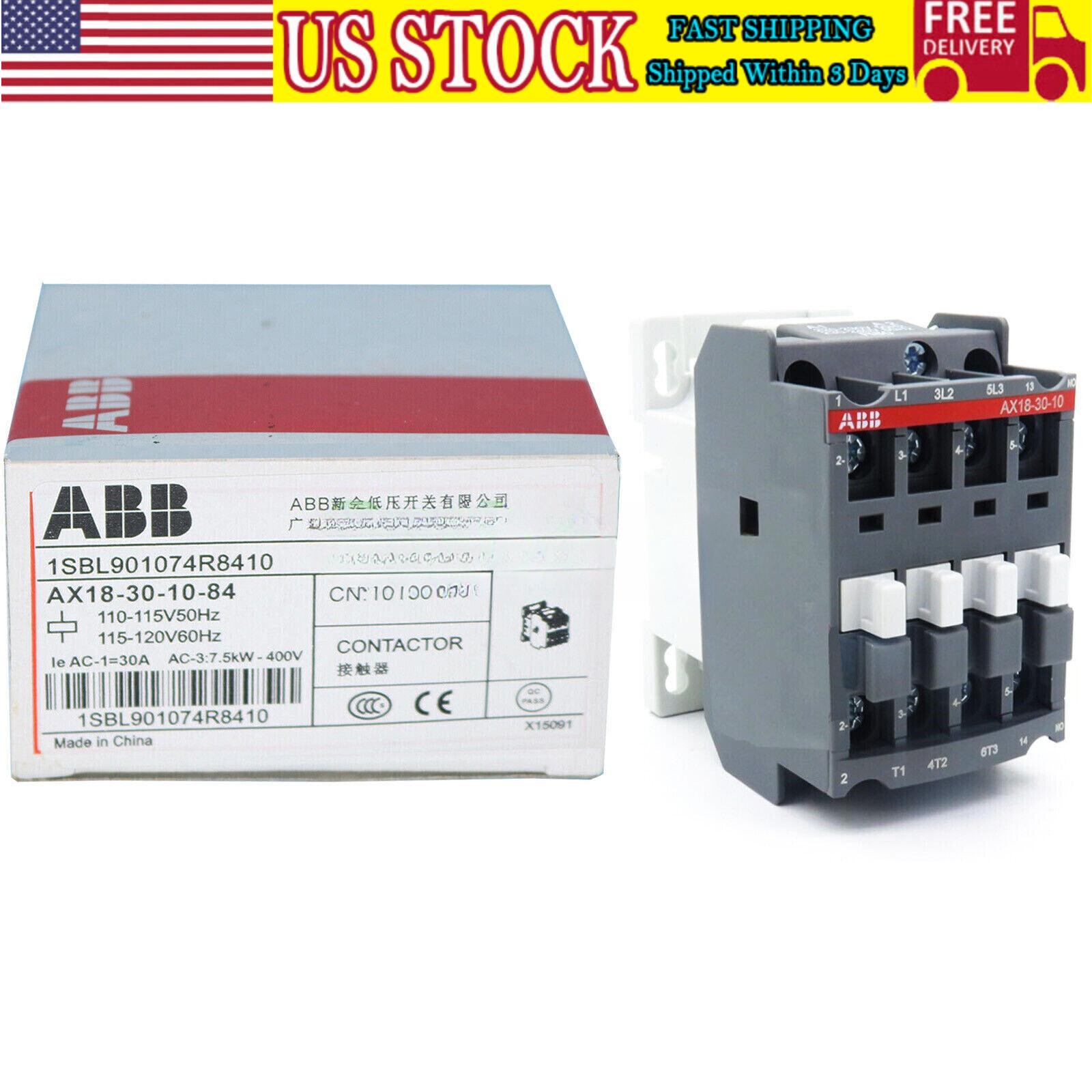 New In Box ABB AX18-30-10-84 AC Contactor 1Pcs