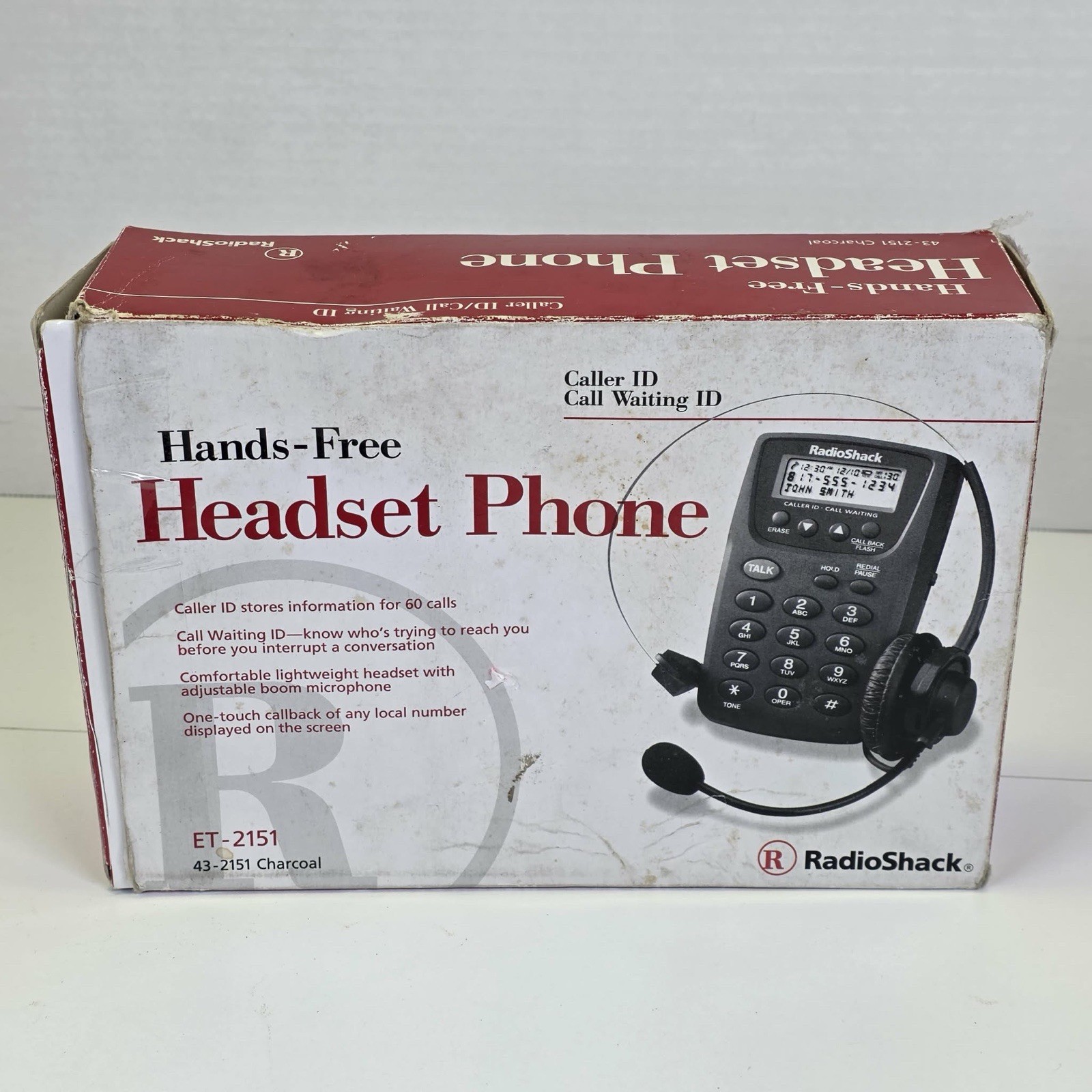 Hands Free Headset Phone Super Lightweight with Belt Clip RadioShack