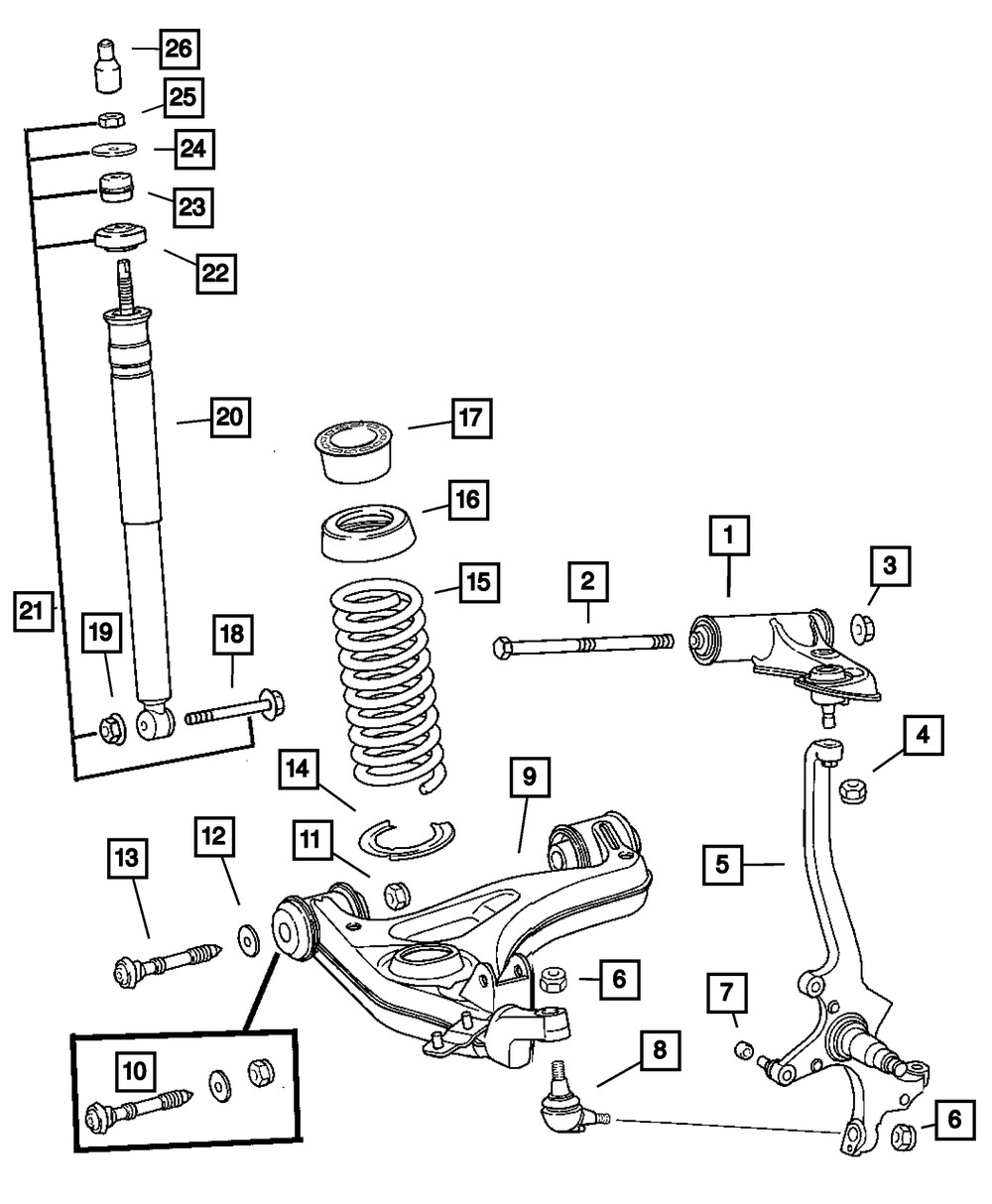 Genuine Mopar Front Knuckle Right 5139138AA