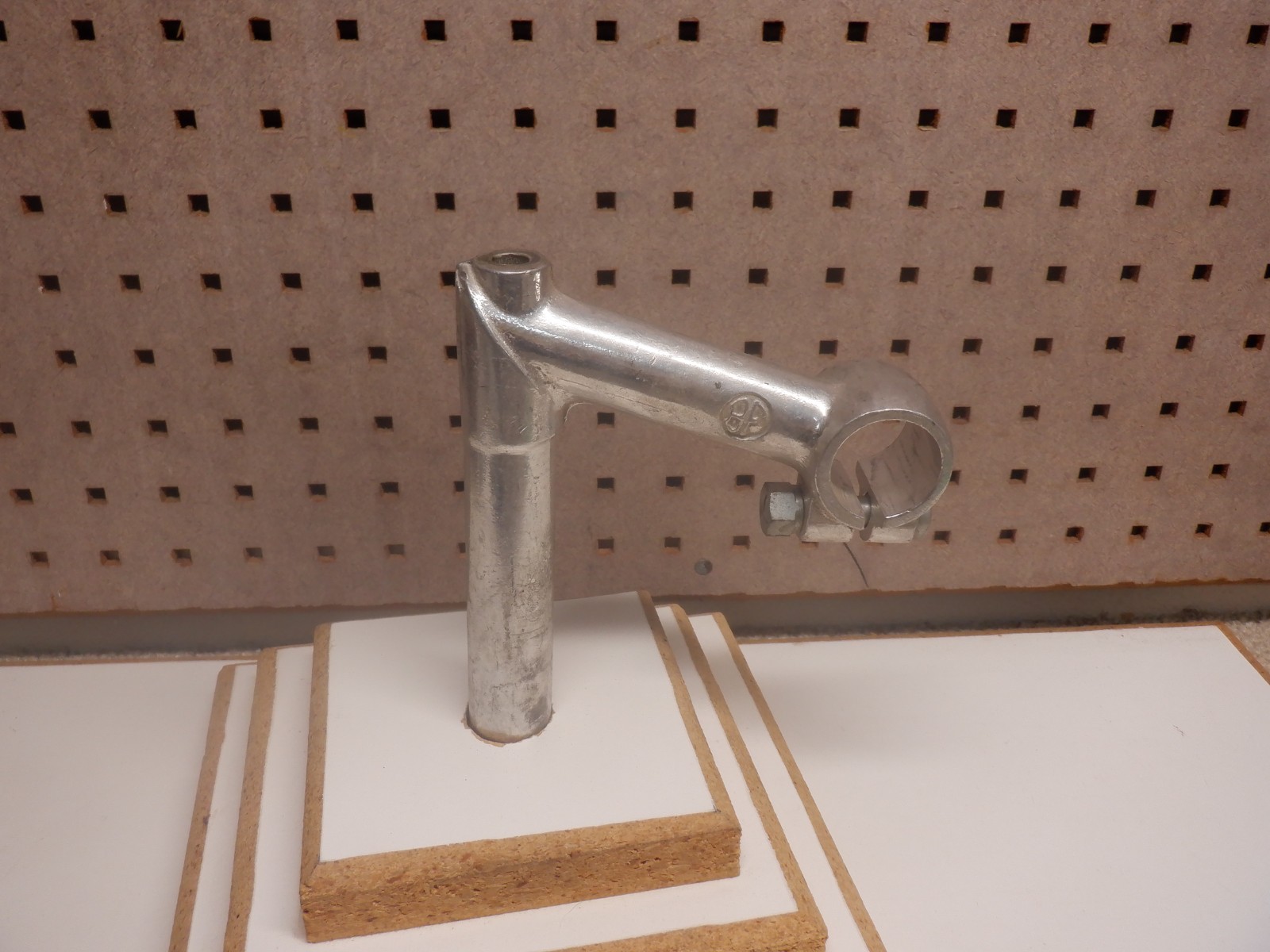 Vintage BF Belleri Francoi Stem -9 cm -22.0 -25.0 clamp -Silver -NOS "Take off"