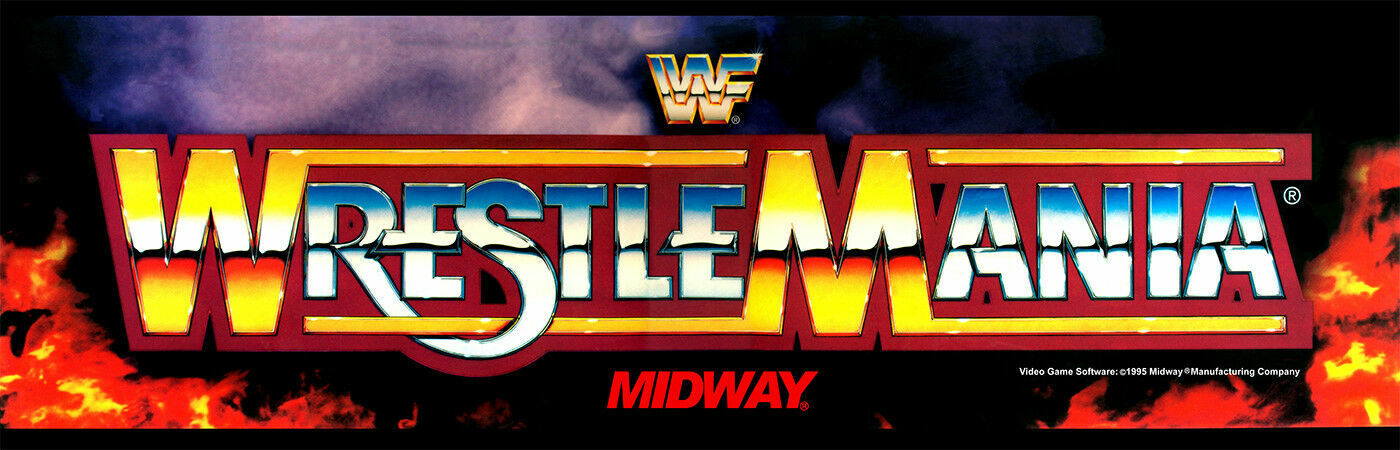 WWF Wrestlemania Arcade Marquee For Header/Backlit Sign