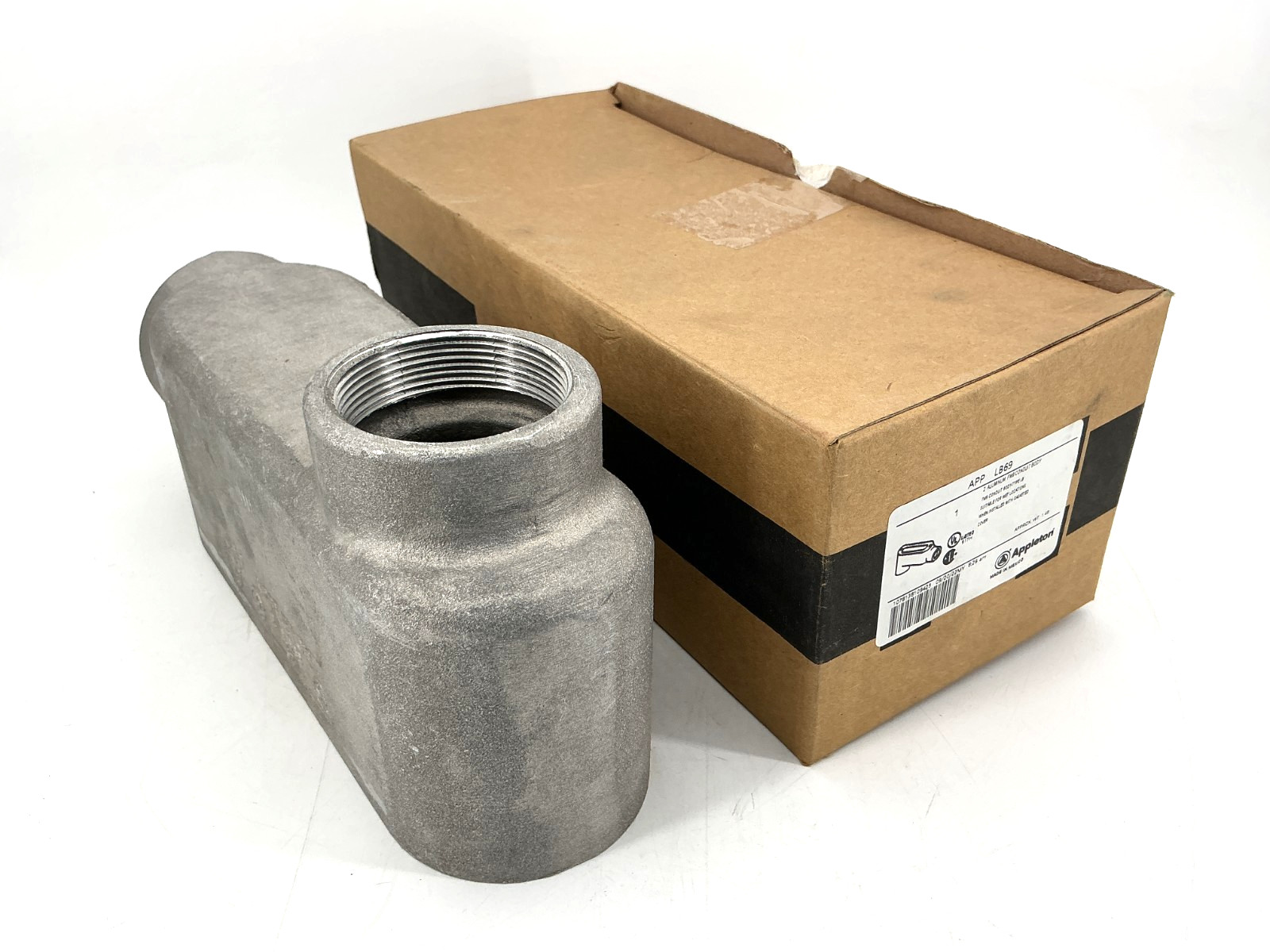 New Emerson Appleton APPLB69 F9M Conduit Body Type LB Size 2" Aluminum LB69