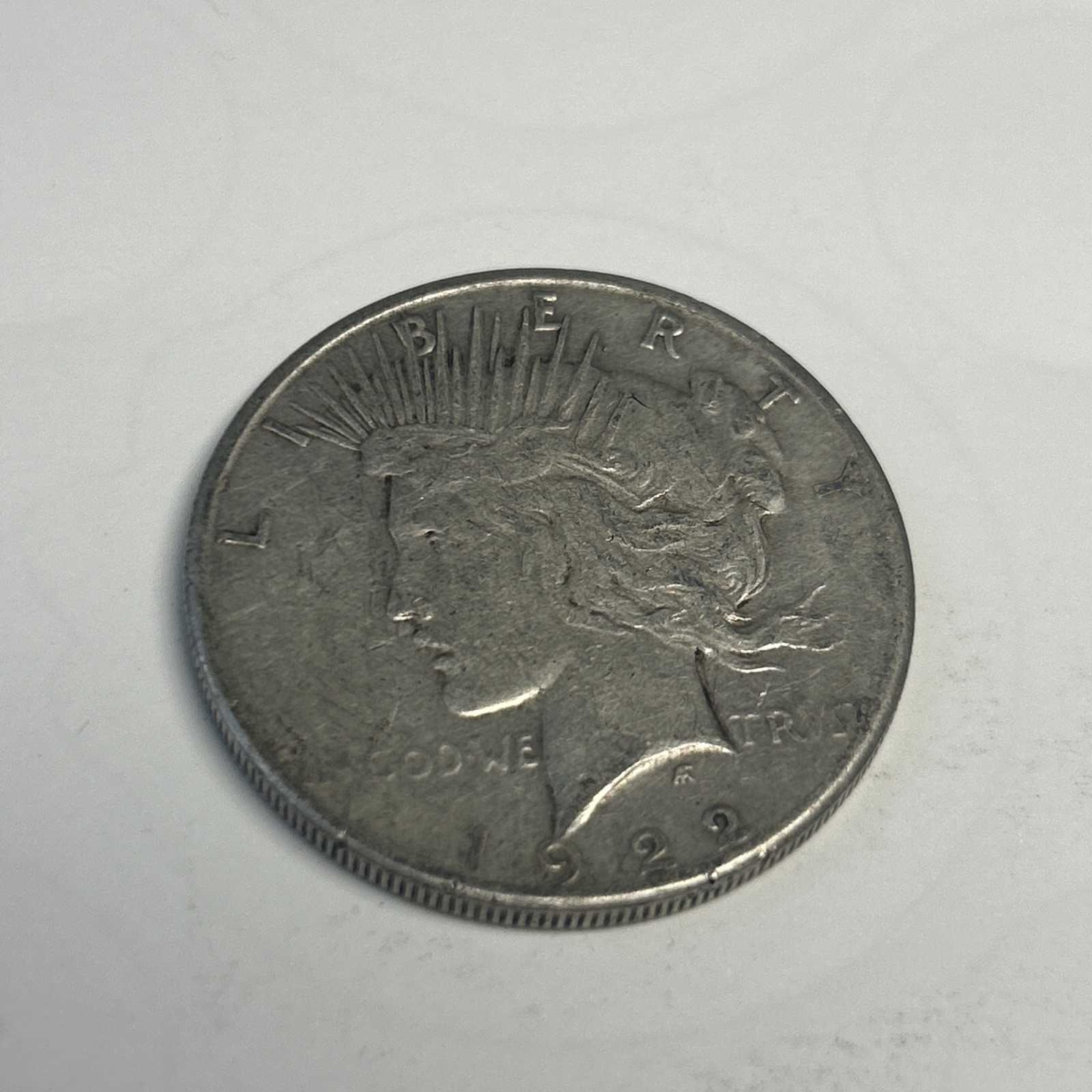 1922 S  Silver Peace Dollar Good Condition
