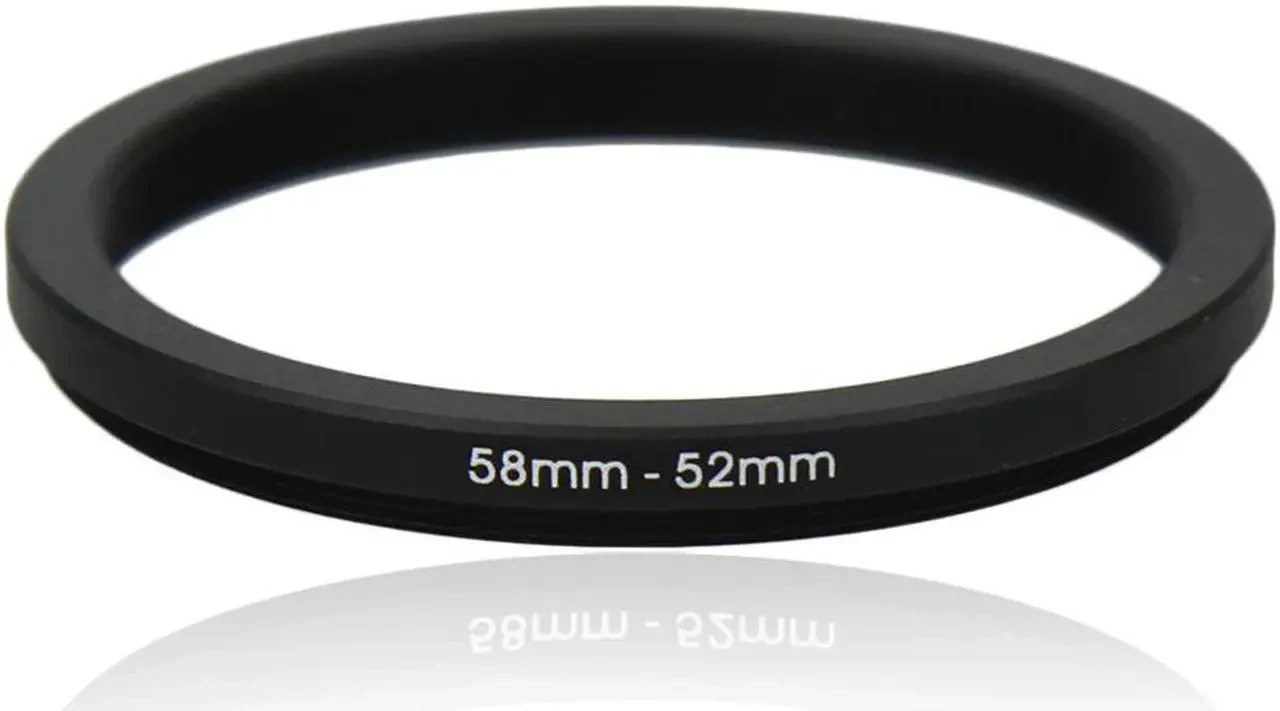 58 - 52 mm Step-Down Metal Adapter Ring / 58mm Lens to 52mm UV CPL Accessory