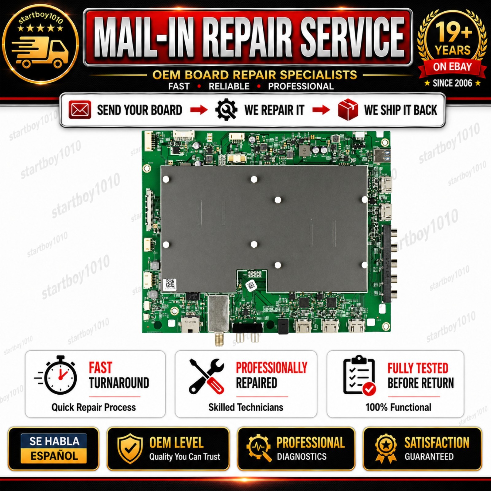 Repair Service  VIZIO M55-C2 LWZQSBRR MAIN BOARD 755012010006