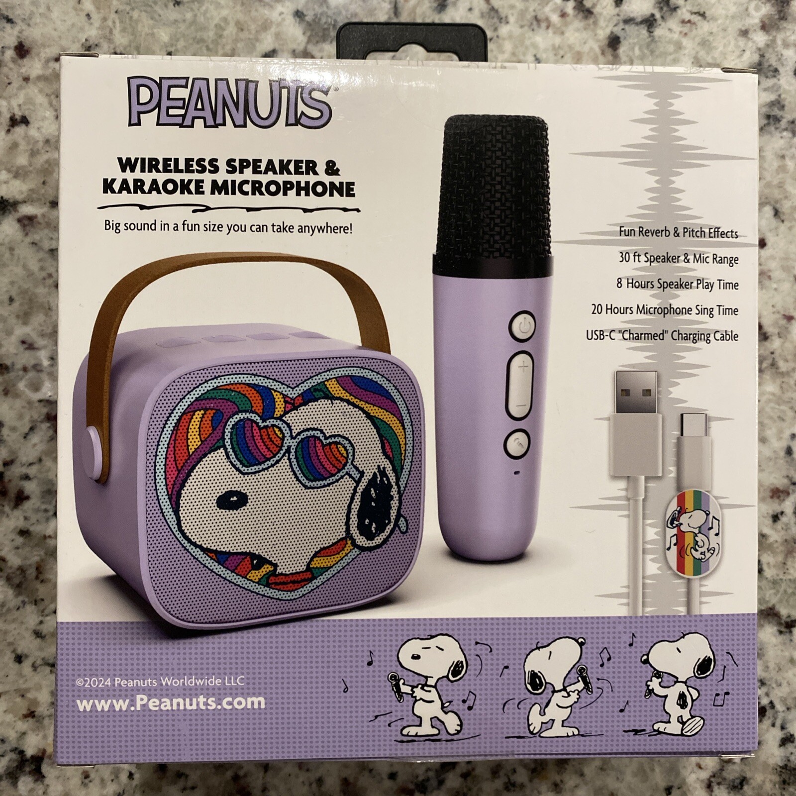 Snoopy Peanuts Wireless Speaker And Karaoke Microphone