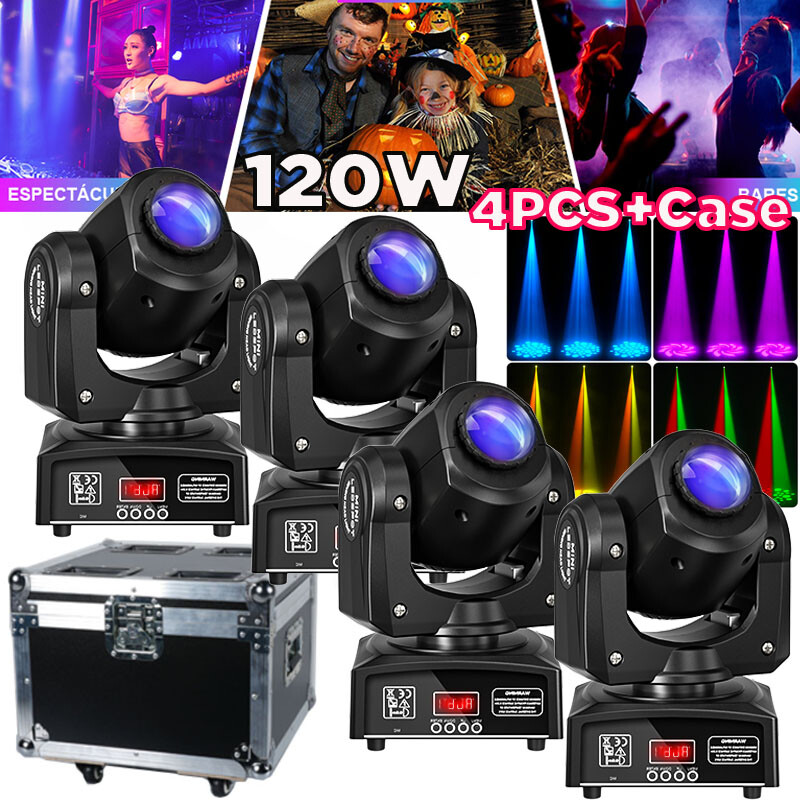 120W LED Moving Head Light RGBW Gobo Beam Stage DJ Disco Club DMX Spot Lighting