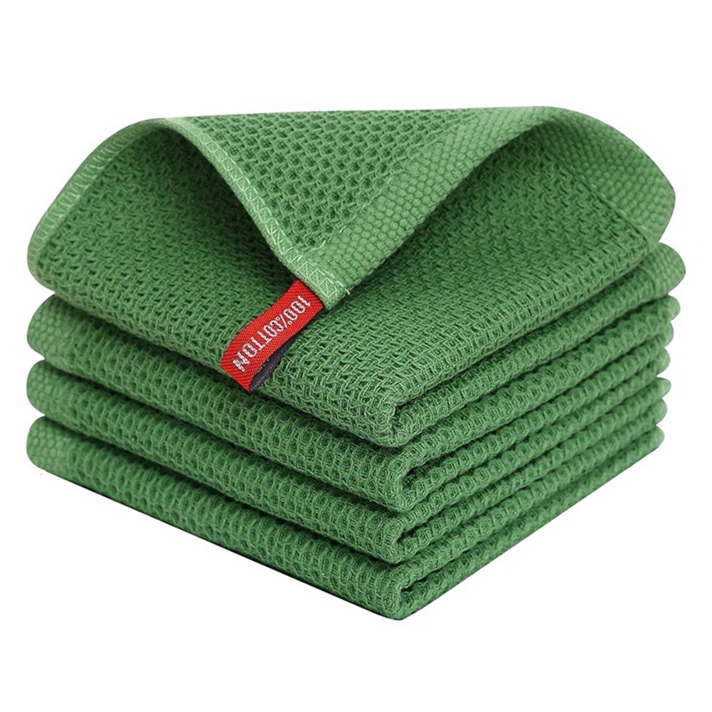100% Cotton Waffle-Weave Kitchen Dish Cloths, Ultra Soft Absorbent  Drying8081