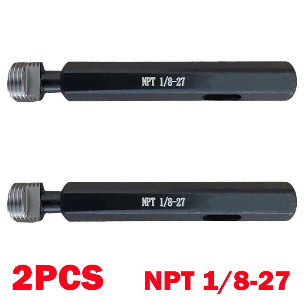 2Pcs Bearing Steel NPT 1/8-27 Taper Pipe Plug Thread Gage Gauge NPT 1/8 HOT