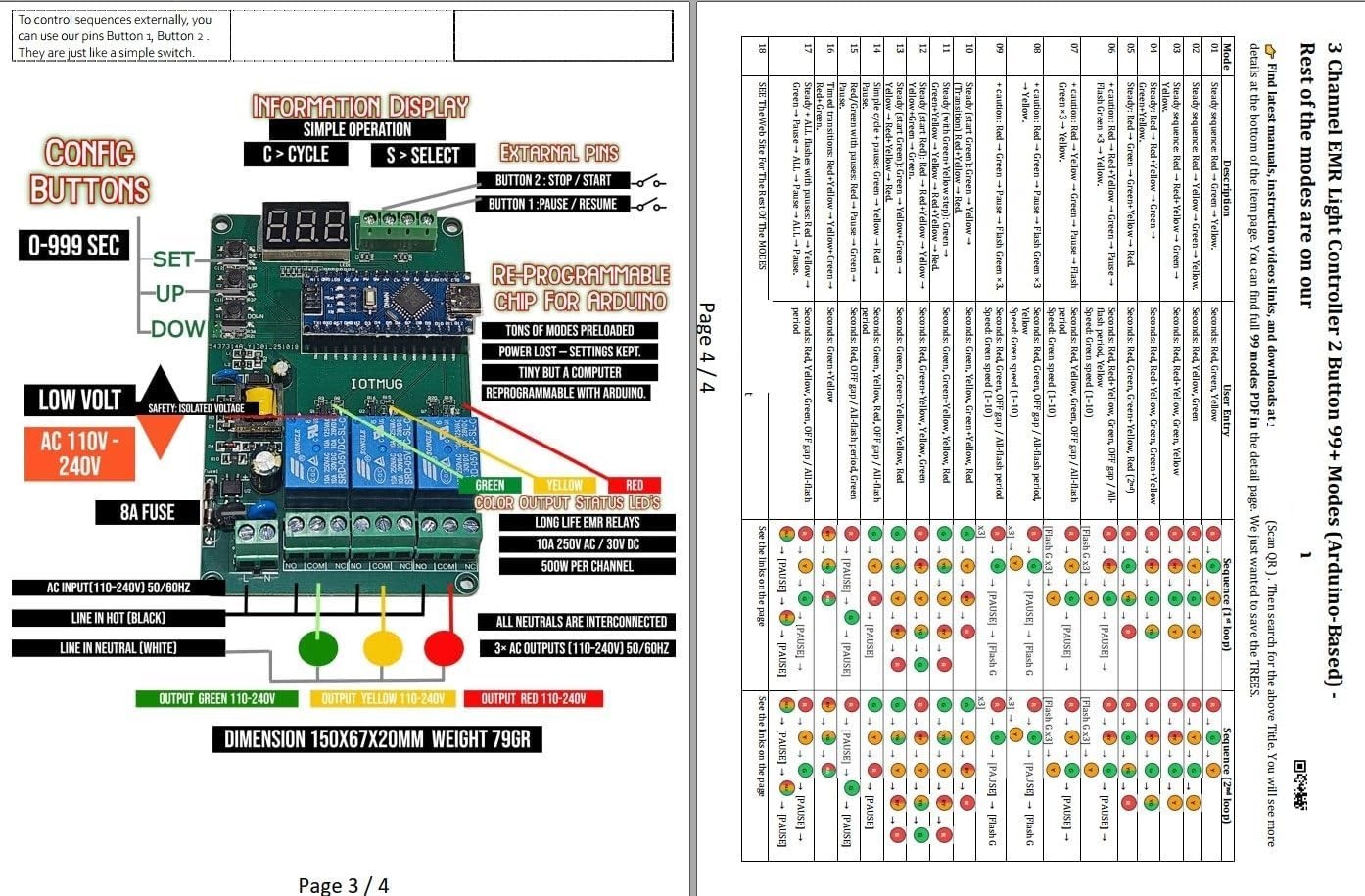 Versatile Home & Garden Lighting Controller with 3-Digit Display & 99 Modes