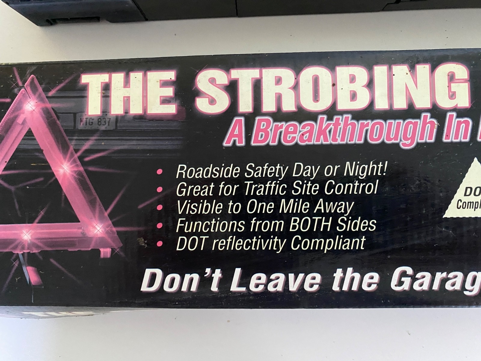Strobing Triangle: DOT Approved Warning Reflective Emergency Road Safety Kit
