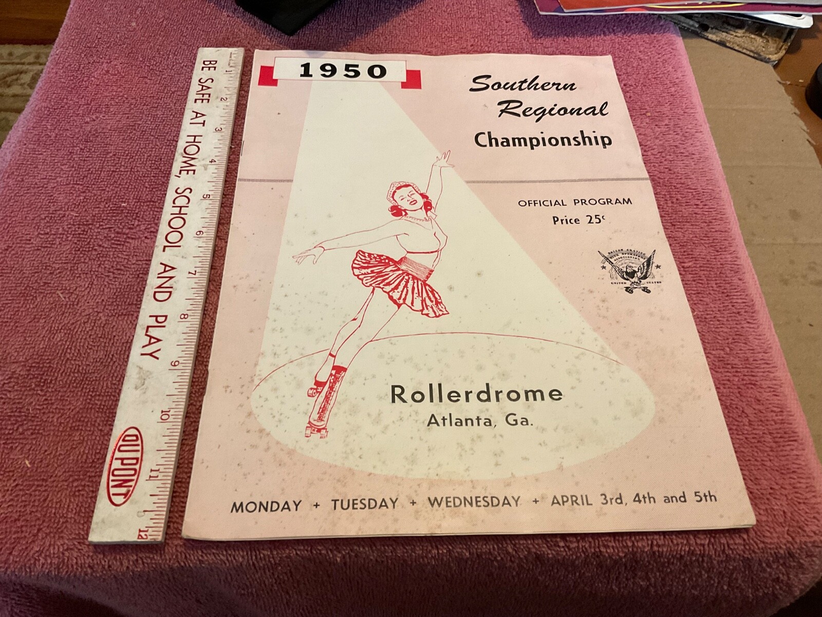 Vintage Roller Skating Championship Rollerdome Atlanta Georgia 1950 Program