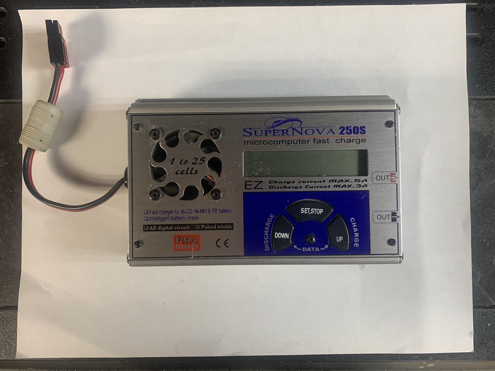 FMA Direct Supernova 250S Model FC700 Microcomputer Fast Charger, Input 10-15VDC