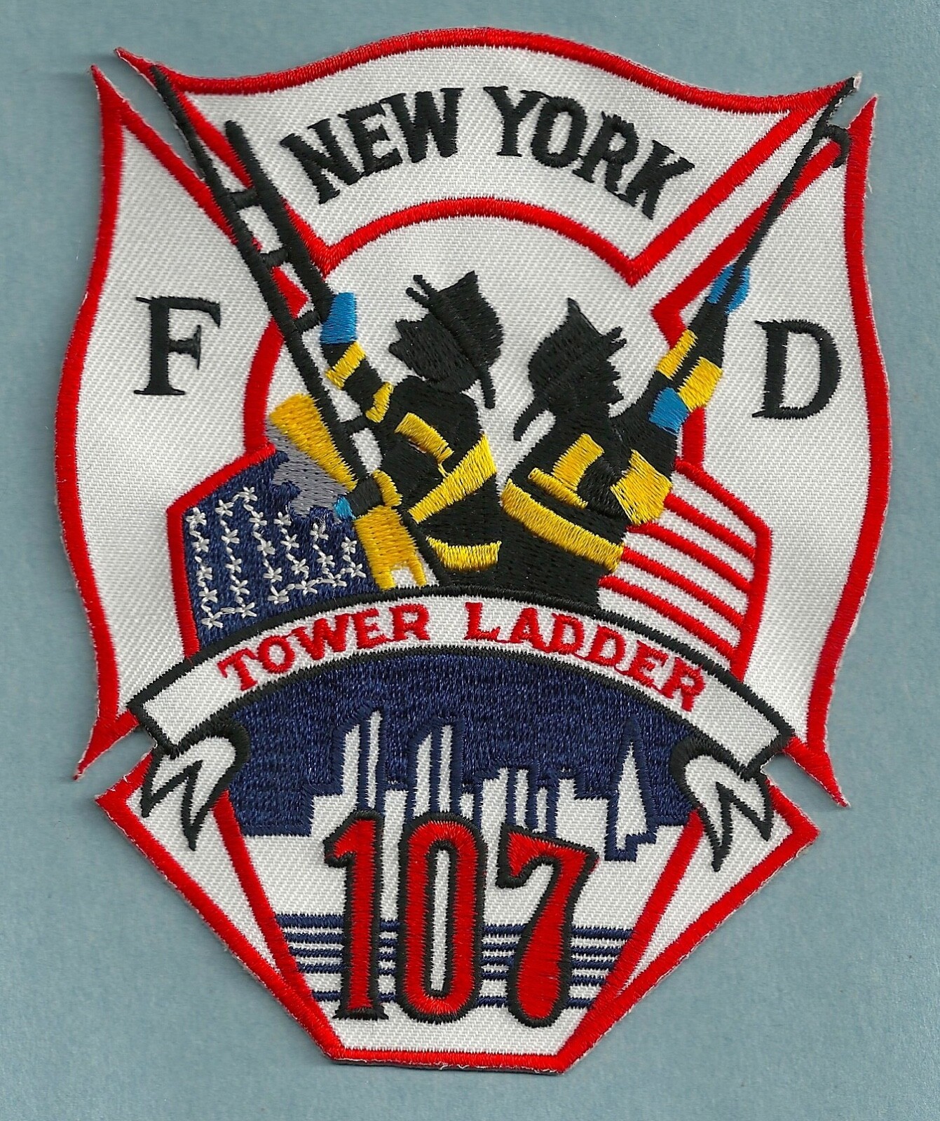 FDNY FIRE DEPARTMENT NEW YORK LADDER COMPANY 107 PATCH BROOKLYN
