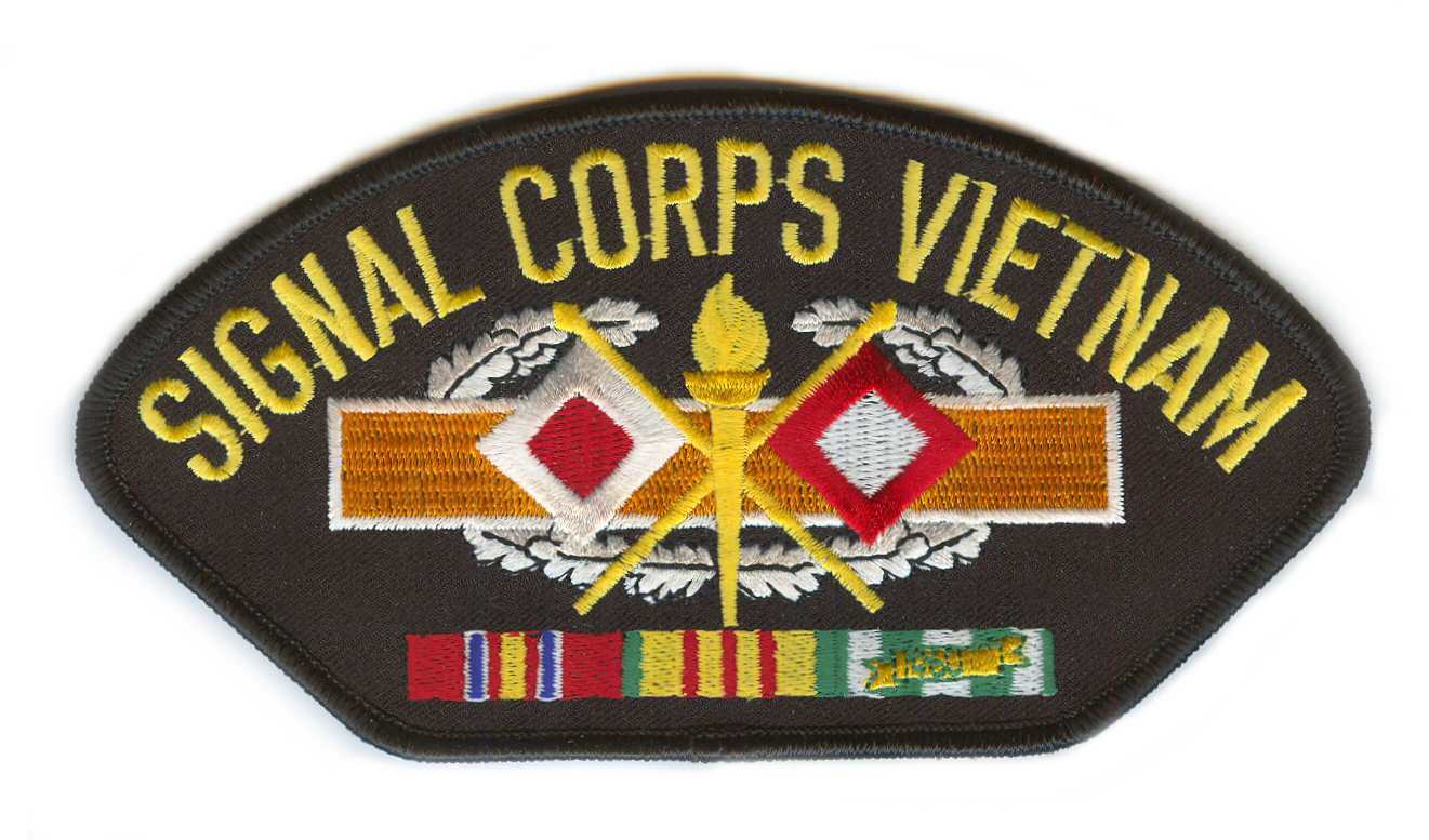 ARMY SIGNAL CORPS VIETNAM VETERAN EMBROIDERED 6" SERVICE RIBBON MILITARY   PATCH