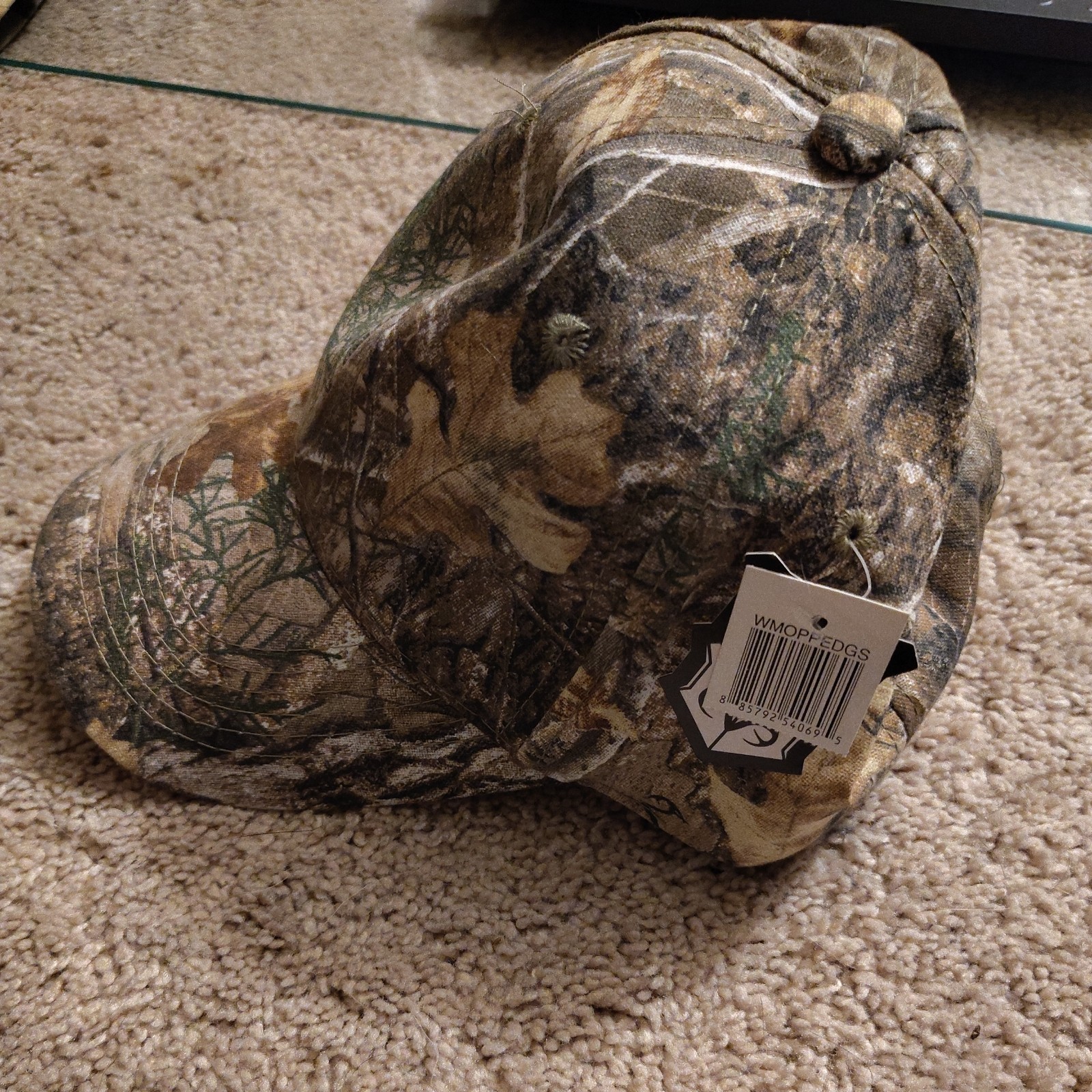 Realtree Edge Camo Baseball Cap Hunting Fish Hat One Size Adjustable All Cloth