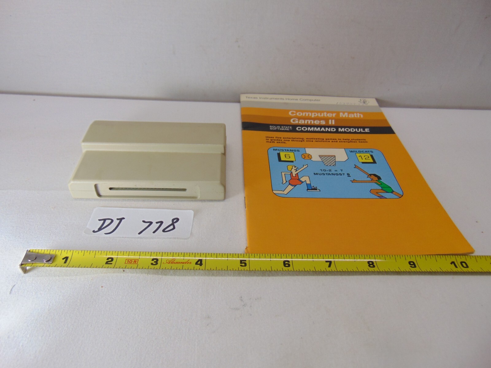 Texas Instruments TI 99/4A Computer Game Cartridge & Book Math Games II Module