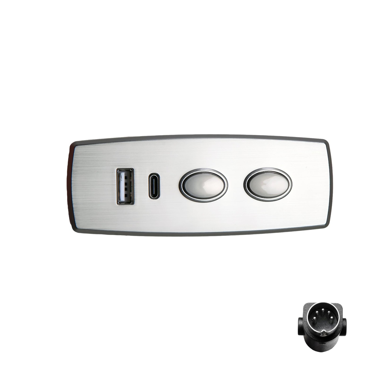 2 Button 5 Pin Switch Hand Control with USB Type A and C Port Replacement for...