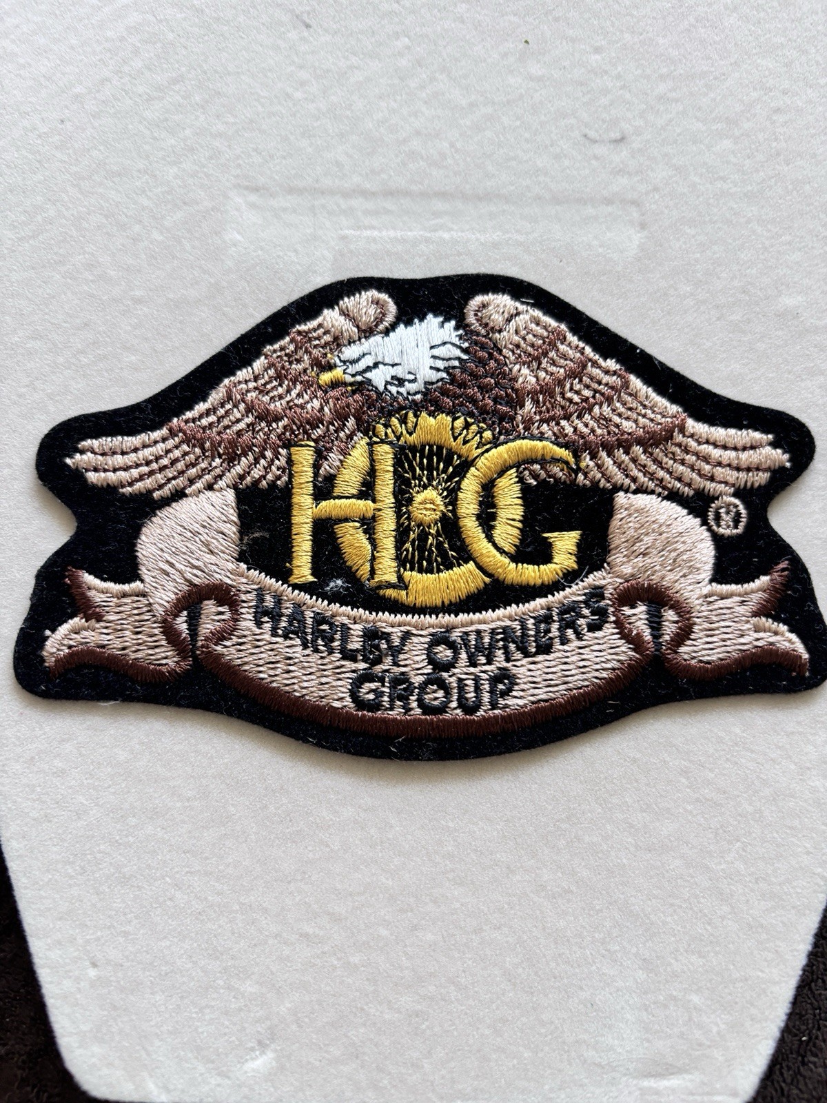 Two Harley Davidson Patches HOG Group 5x3 Blue Black HOG 1999 6x3 Member Regalia
