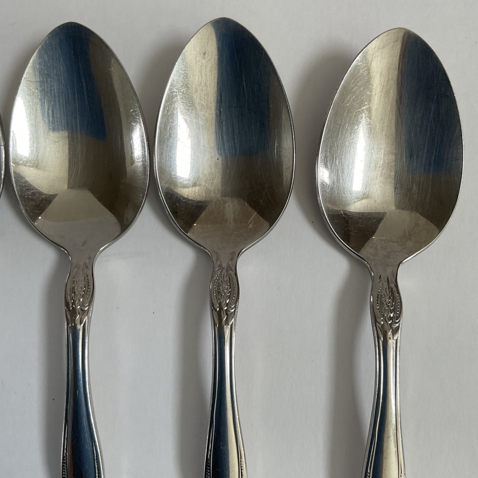 Oneida West Bend AFFECTION Pattern Stainless USA Flatware Teaspoons Set Of 5