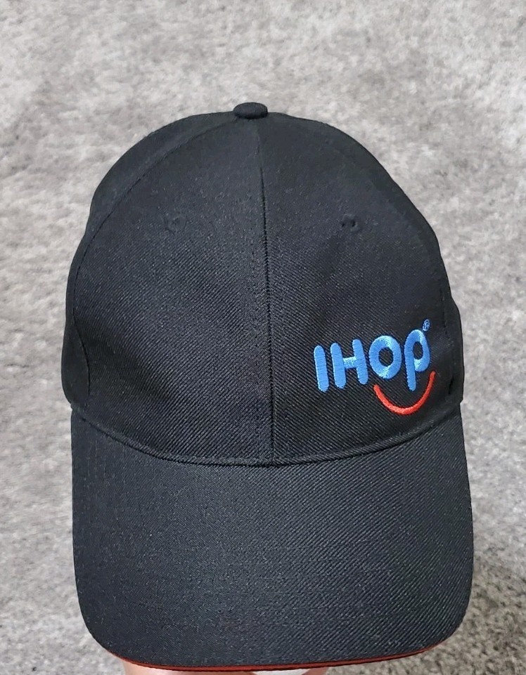 Ihop Uniform Restaurant Hat Cap One Size Adjustable Black