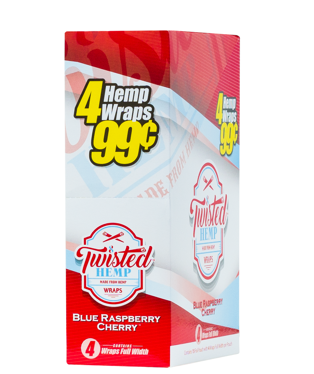 Twisted Flavored Herbal Papers Blue Raspberry Cherry 5/4ct packs