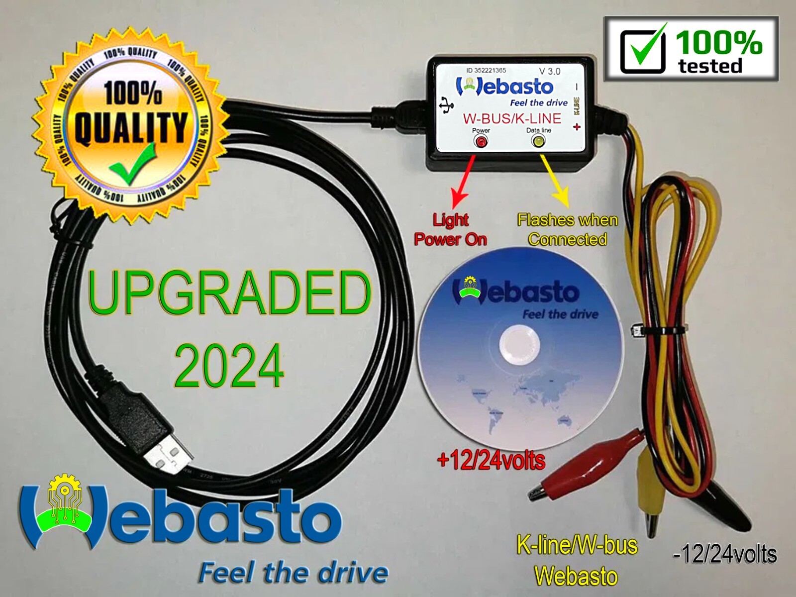 WEBASTO v3.0 USB INTERFACE DIAGNOSTIC CABLE HEATER Thermo Test