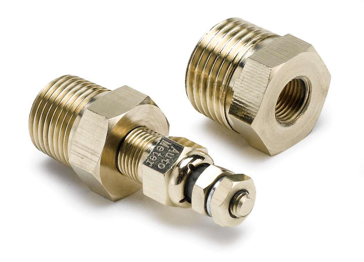 Auto Meter 2258 1/8 NPT Sender Temperature Short Sweep Gauge 3/8" 1/2" Adapter