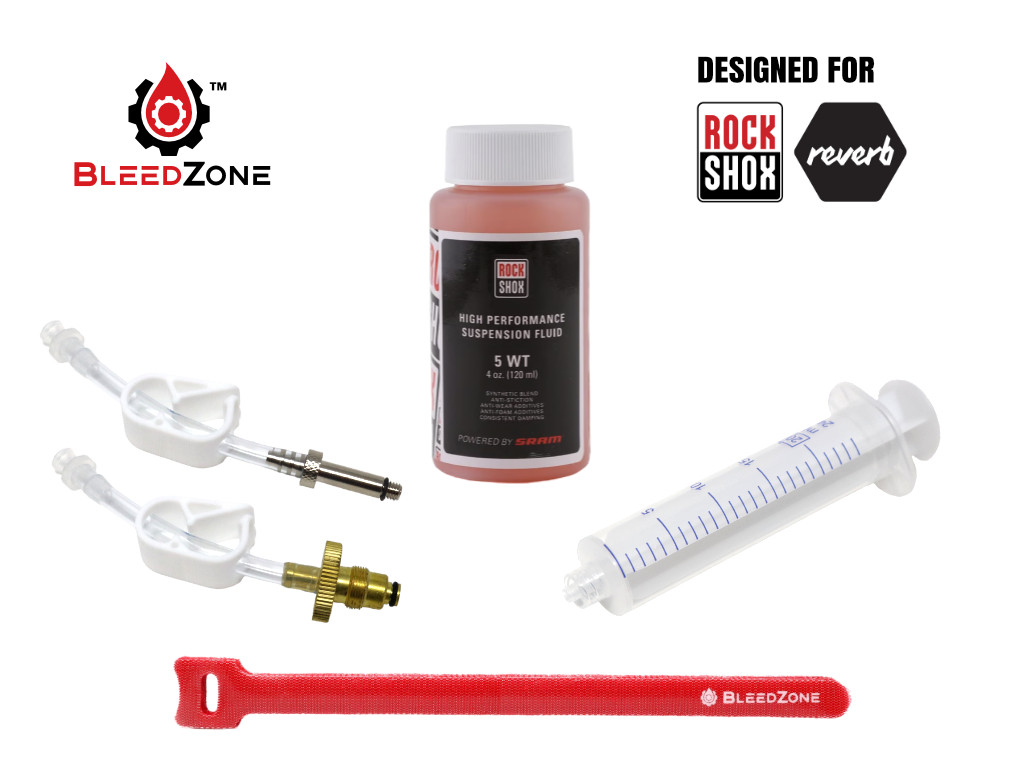 Bleed Kit for RockShox Charger Damper with Genuine 120ml RockShox 5wt Fluid