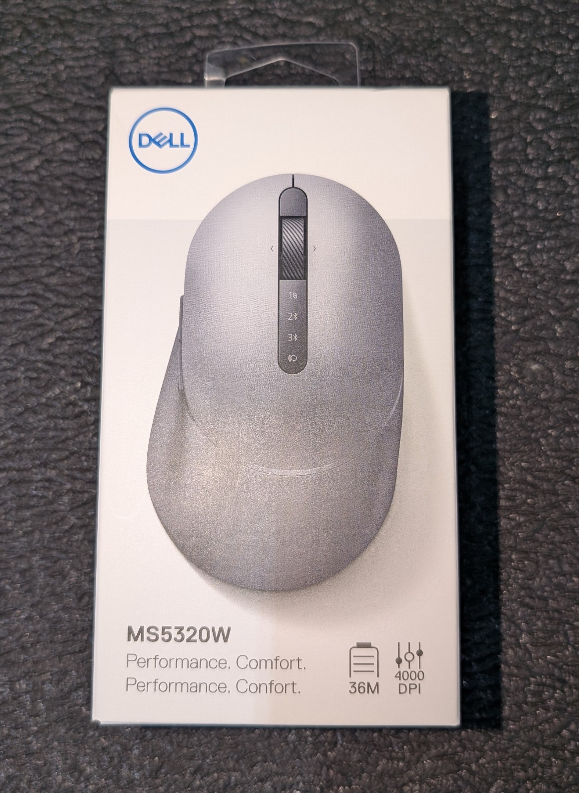 Dell MS5320W Wireless Bluetooth 5.0 & 2.4GHz Mouse – Multi-Device, Ergonomic