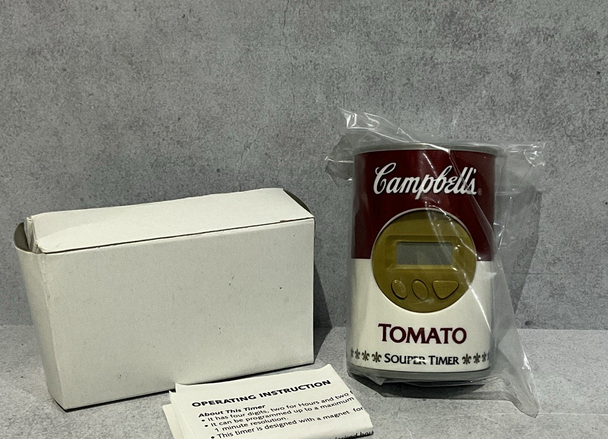 Campbell's Souper Timer Tomato Soup Can Digital Magnetic Kitchen
