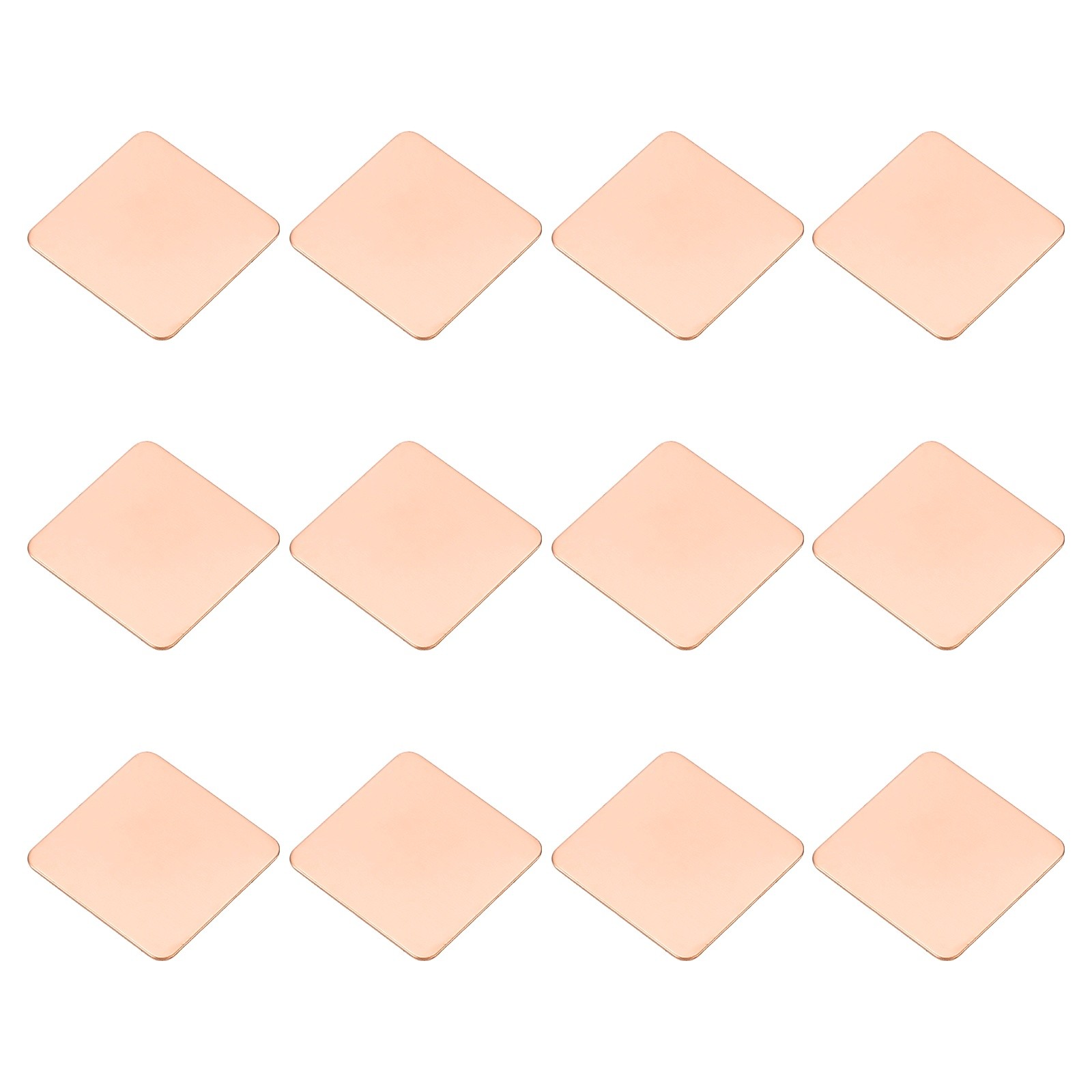 12 Pcs Heatsink Copper Pad Shim IC Chipset GPU Thermal Heatsink (20x20x0.5mm)