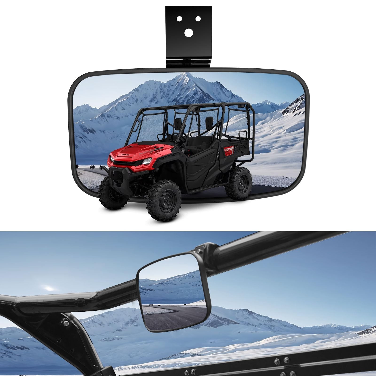 Center Rear View Mirror Compatible with Honda Pioneer 1000-3 1000-5 1000-6 20...