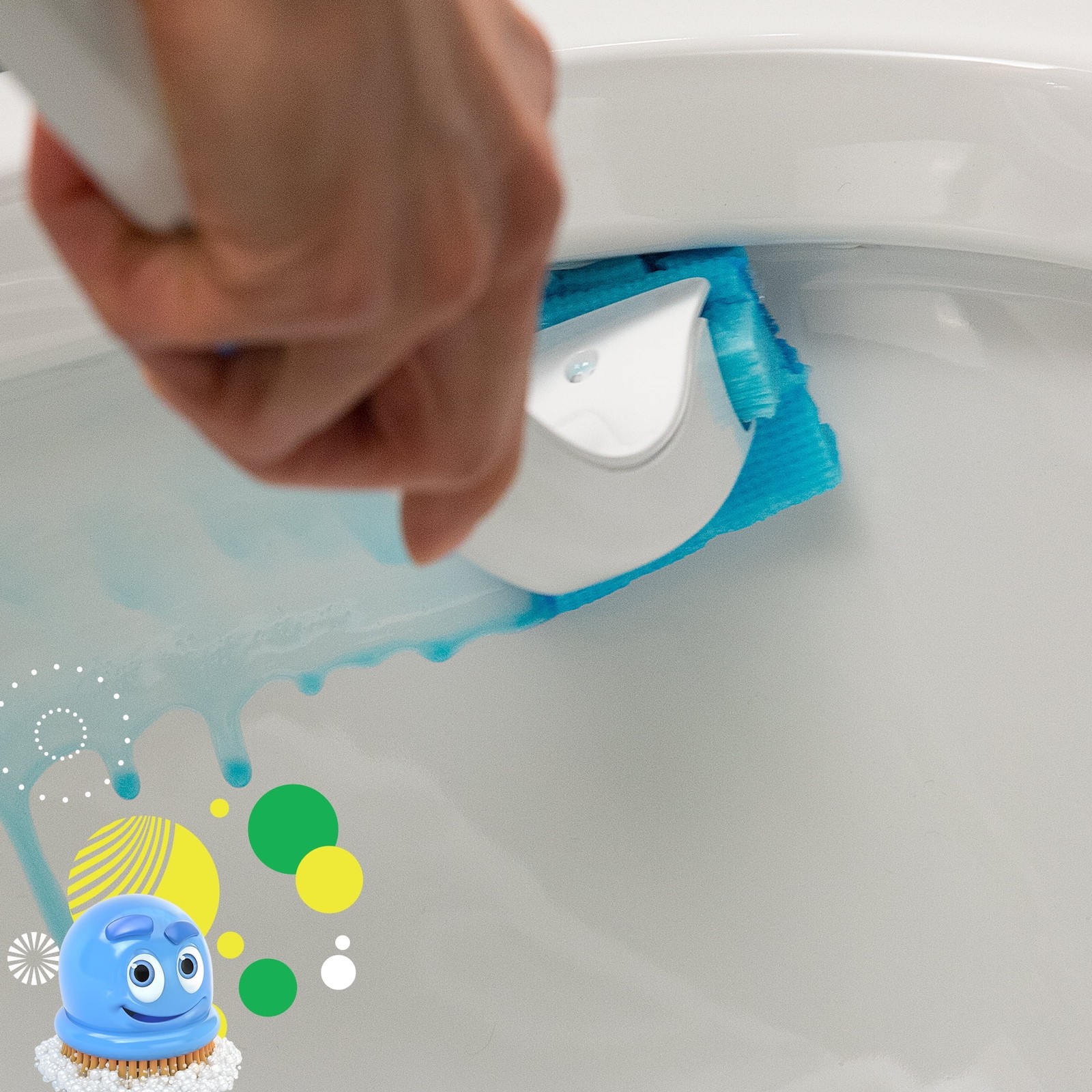 Fresh brush head replacement pack, flushable toilet seat cover