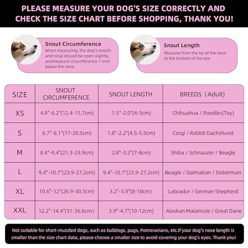 Dog Muzzle Breathable Soft Muzzle for Small Dogs to Anti & Prevent Barking Bi...