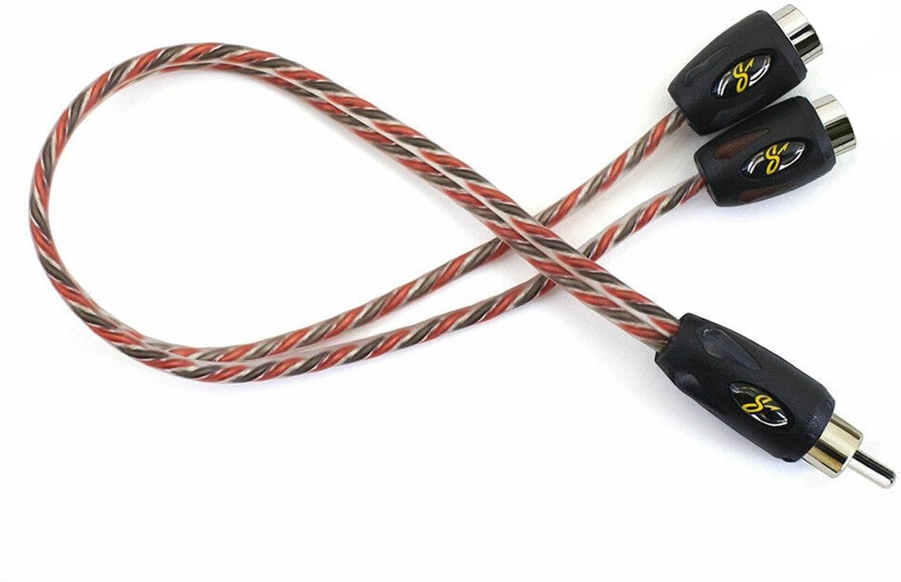 Stinger SI42YF 2-Channel 4000 Series RCA Y-Adapter Cable (2 Female to 1 Male)